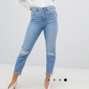 ASOS step hem mom jeans